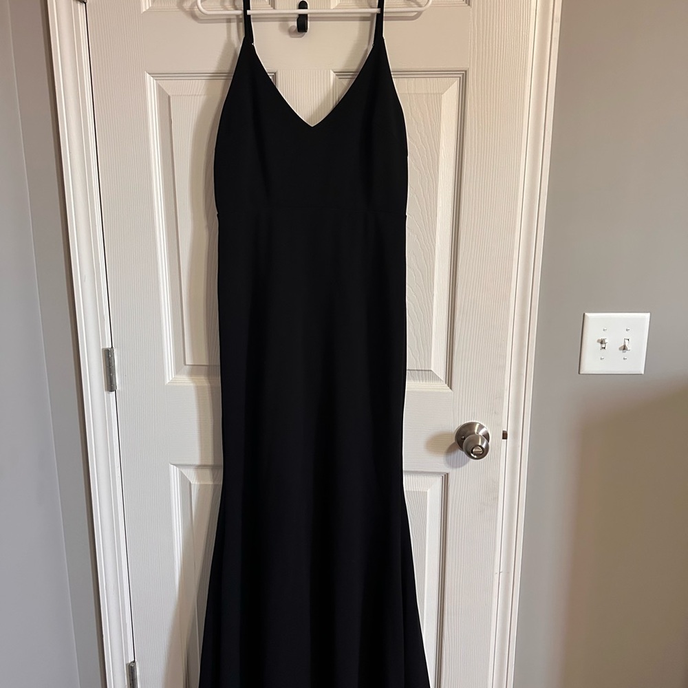 Lulu's Infinite Glory Classic Black Maxi Dress size large